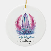 Edelsteinkristall-Wasserfarbenhochzeit