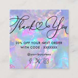 Edelsteinopal Quadratische Visitenkarte