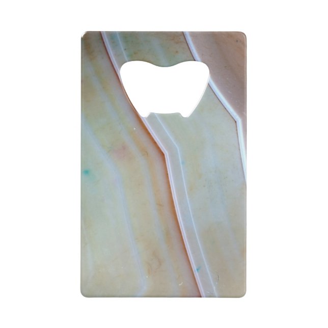 Edelsteinserie - Polished Agate Geldbeutel Flaschenöffner (Vorderseite)