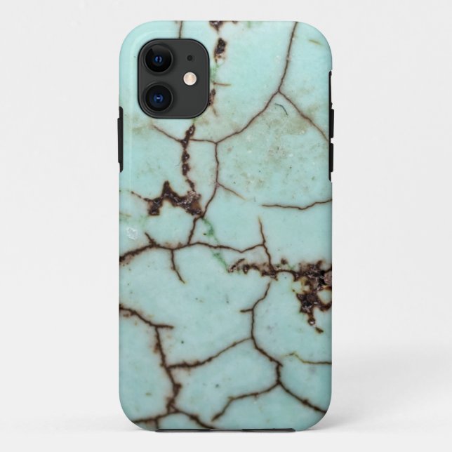 Edelsteinserie - Türkis gebrochen Case-Mate iPhone Hülle (Rückseite)