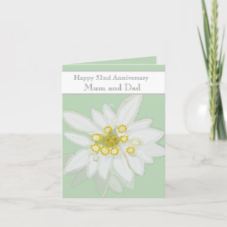 Edelweiss, 52. Hochzeitstag Karte