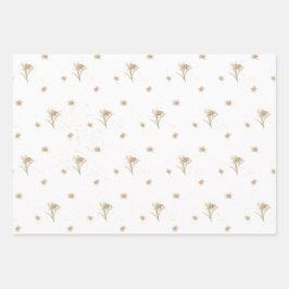 Edelweiss Alpine Wildblume Name Geschenkpapier Set