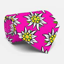 Edelweiß auf Rosa, für Bayerische Fans Krawatte