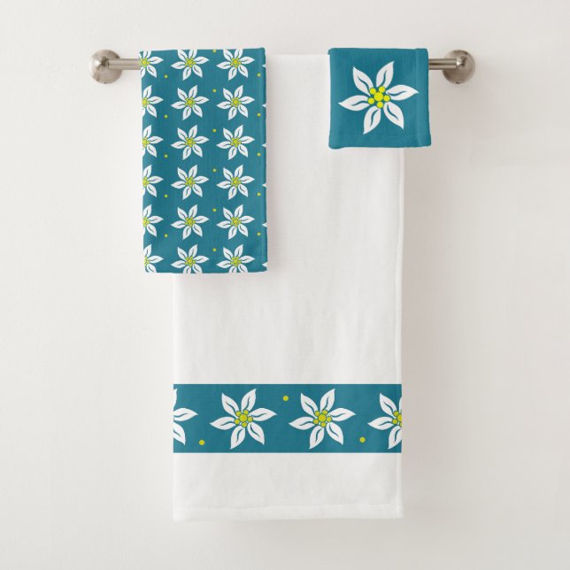 Edelweiss Blume Badehandtuch Set (Insitu)