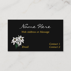 Edelweiss Blume Business/Calling Cards Telefonnummerkarte