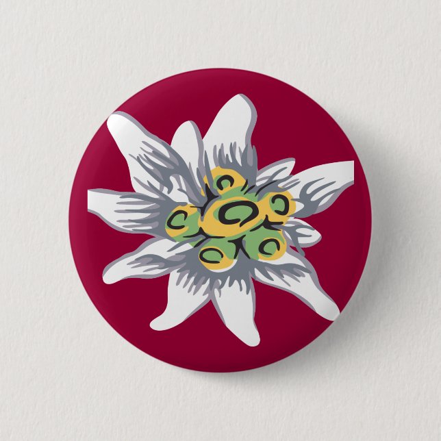 Edelweiss Blume Button (Vorderseite)