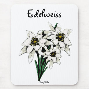 Edelweiss Blumen Mousepad
