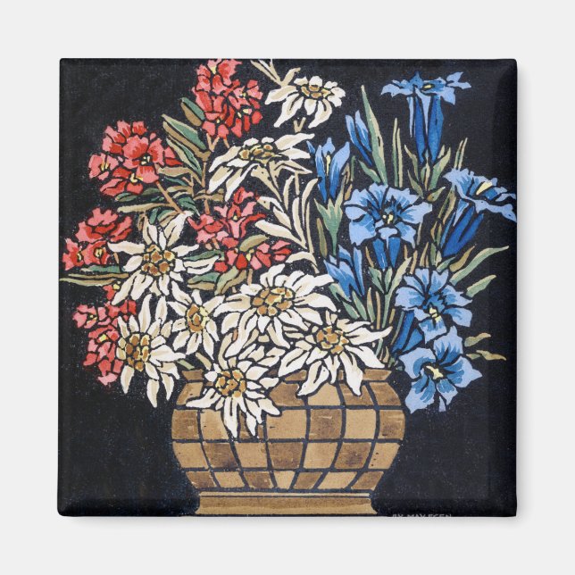 Edelweiss Bouquet Magnet (Vorne)