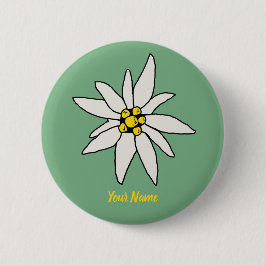 Edelweiss Chalet Blume Retro Huts Vintag Alm Button