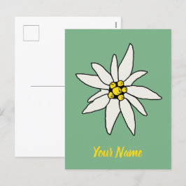 Edelweiss Chalet Blume Retro Huts Vintag Alm Feiertagspostkarte