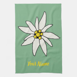 Edelweiss Chalet Blume Retro Huts Vintag Alm Geschirrtuch