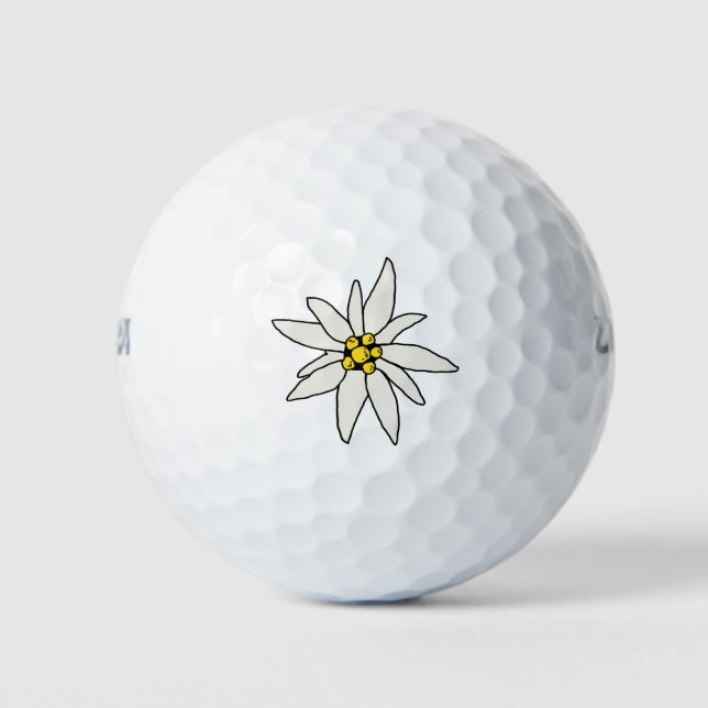Edelweiss Chalet Blume Retro Huts Vintag Alm Golfball (Vorderseite)