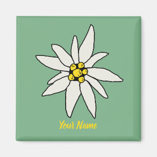 Edelweiss Chalet Blume Retro Huts Vintag Alm Magnet