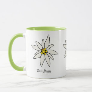 Edelweiß Chalet Blume Retro Hütten Vintage Alm Tasse