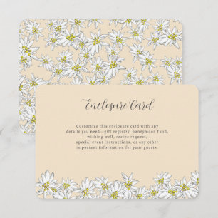 Edelweiss Champagne Brautparty Wildblume Begleitkarte
