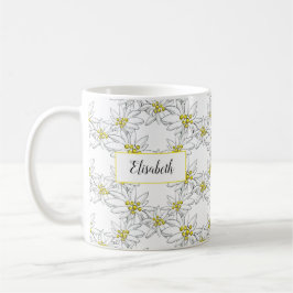 Edelweiss HandIllustrierte Personalisierte Wasserf Kaffeetasse