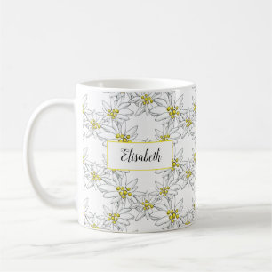 Edelweiss HandIllustrierte Personalisierte Wasserf Kaffeetasse