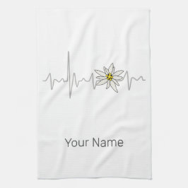 Edelweiss Heartbeat Oktoberfest Vintag Souvenir Geschirrtuch