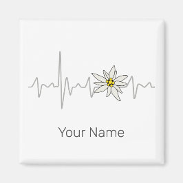 Edelweiss Heartbeat Oktoberfest Vintag Souvenir Magnet