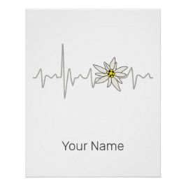 Edelweiss Heartbeat Oktoberfest Vintag Souvenir Poster