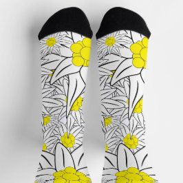 Edelweiss Muster Crew Socks Socken