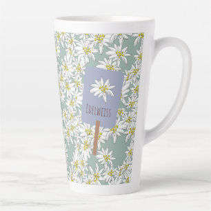 Edelweiss Niedlich Hand-Illustrierte Latte-Tasse Milchtasse