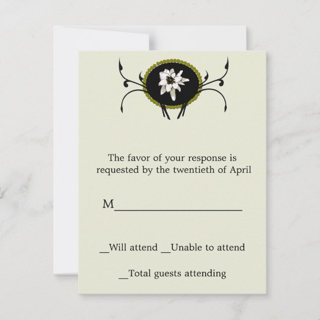 Edelweiss RSVP Card Karte (Vorderseite)
