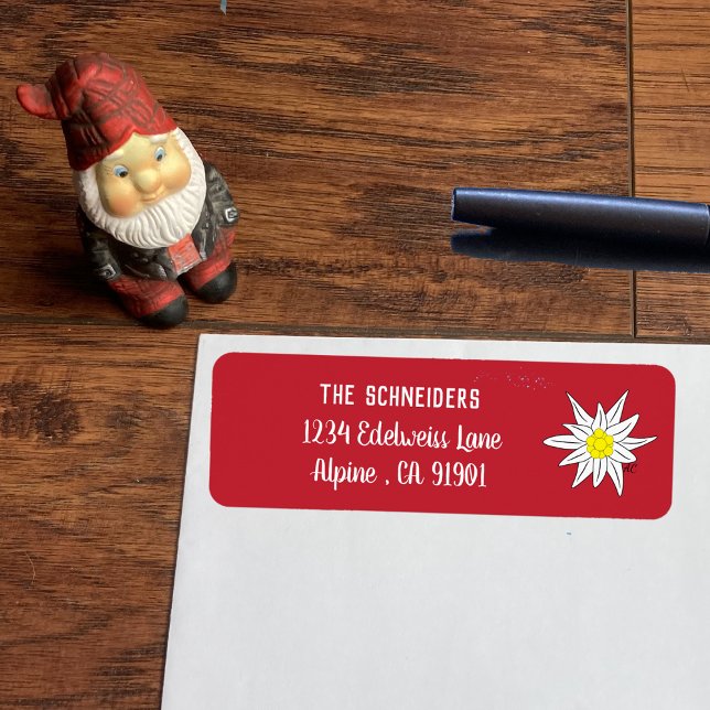 Edelweiss | Rücksendeadressen-Aufkleber der alpine (Von Creator hochgeladen)