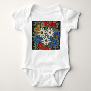 Edelweiss Schweizer alpine Blume Baby Strampler