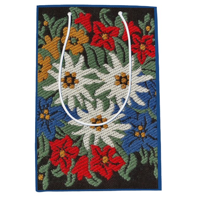 Edelweiss Schweizer alpine Blume Mittlere Geschenktüte (Vorderseite)