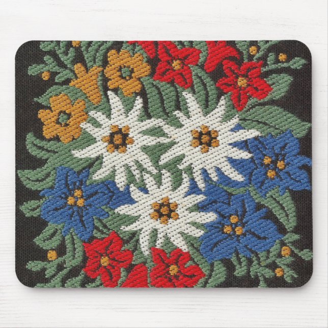 Edelweiss Schweizer alpine Blume Mousepad (Vorne)