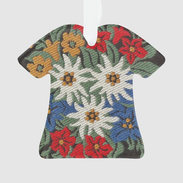 Edelweiss Schweizer alpine Blume Ornament (Vorderseite)