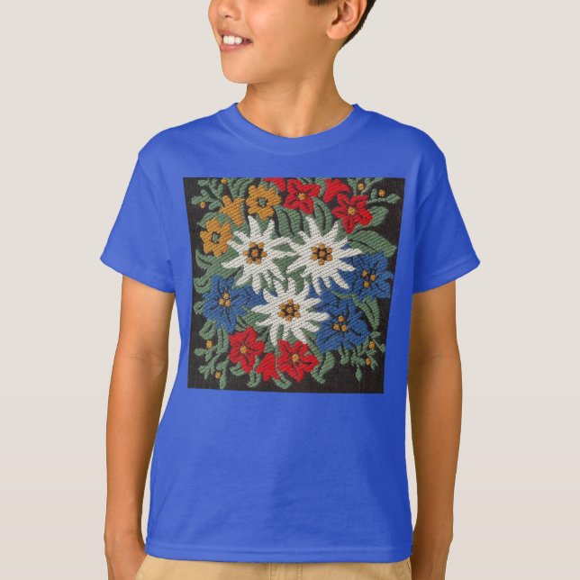 Edelweiss Schweizer alpine Blume T-Shirt (Vorderseite)