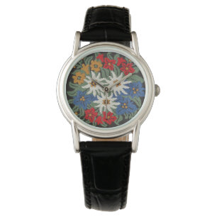 Edelweiss Schweizer Blume Armbanduhr