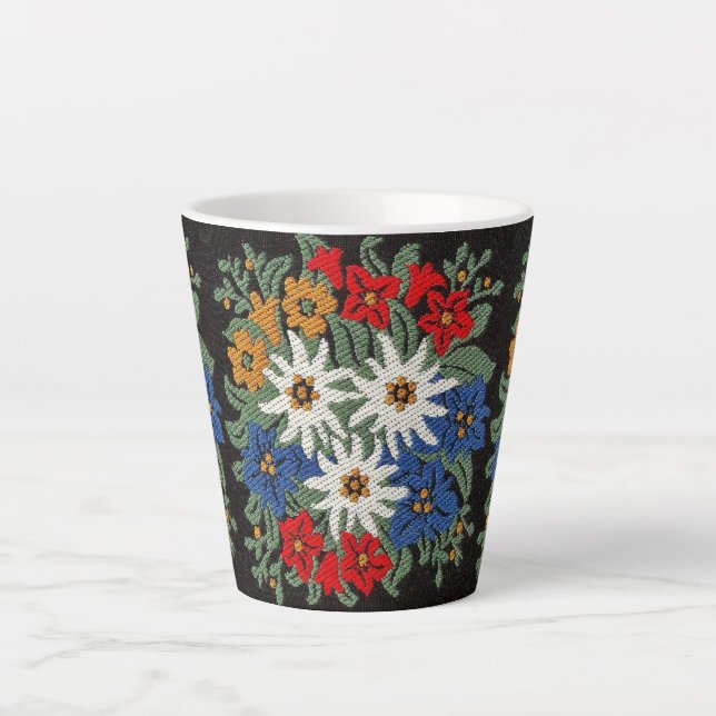 Edelweiss Schweizer Blume Milchtasse (Vorderseite)