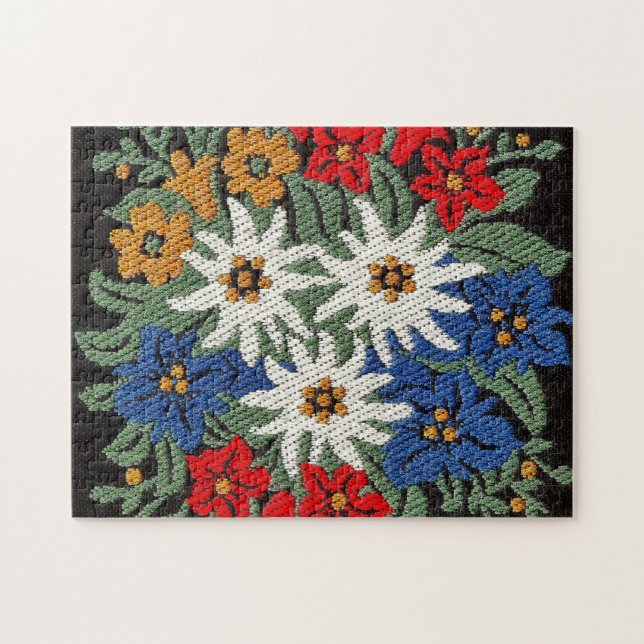 Edelweiss Schweizer Blume Puzzle (Horizontal)