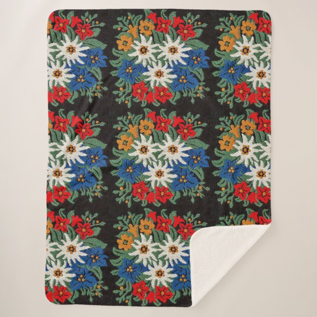 Edelweiss Schweizer Blume Sherpadecke (Vorderseite)