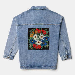Edelweiss Swiss Alpine Flower Jeansjacke