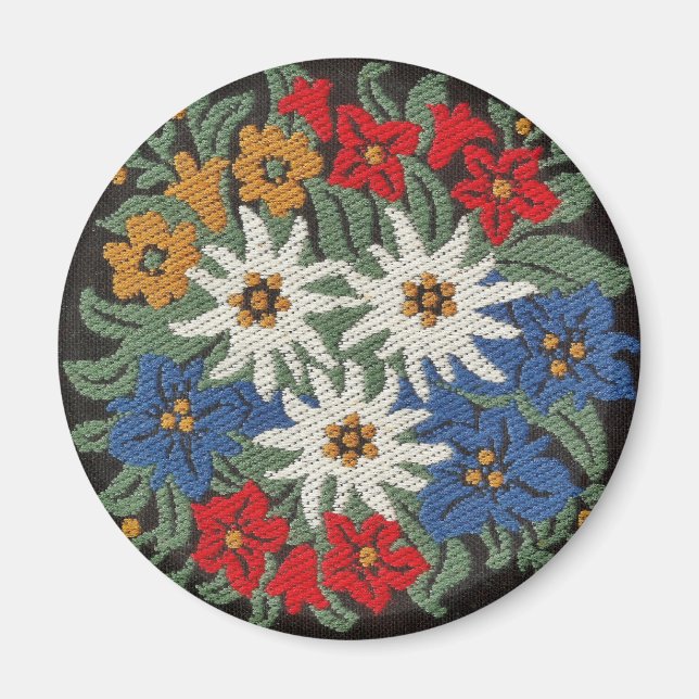 Edelweiss Swiss Alpine Flower Magnet (Vorne)