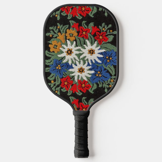 Edelweiss Swiss Alpine Flower Pickleball Schläger (Vorderseite)