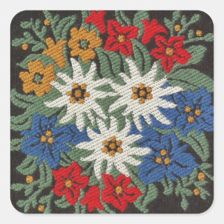 Edelweiss Swiss Alpine Flower Quadratischer Aufkleber
