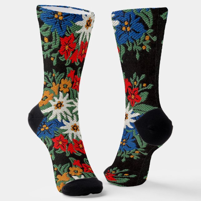 Edelweiss Swiss Alpine Flower Socken (Gewinkelt)