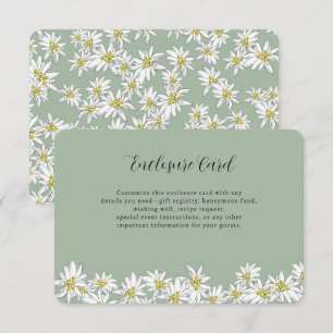 Edelweiß Wildblumen Salbei Grünes Brautbad Begleitkarte