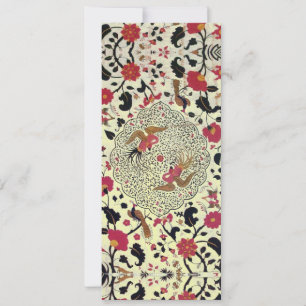 EDEN Blume und Vögel Schwarz-Gelb-Blüte Ankündigung