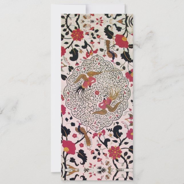 EDEN Blume und Vögel Schwarz Rosa Blüten Ankündigung (Vorderseite)