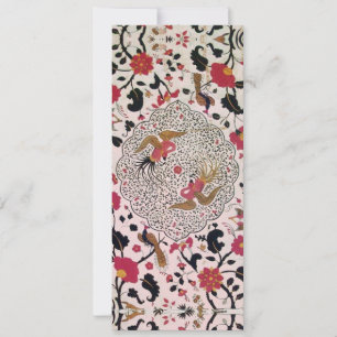 EDEN Blume und Vögel Schwarz Rosa Blüten Ankündigung