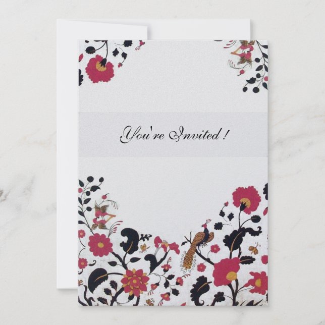 EDEN , Rot, Schwarz und Weiß Einladung (Vorderseite)