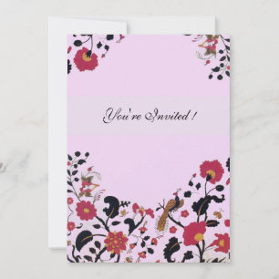 EDEN, schwarz, weiß, rot, rosa Einladung