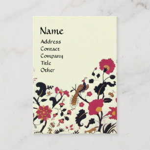 EDEN / WHIMSICAL GARDEN Rote Schwarz-weiße Blume Visitenkarte