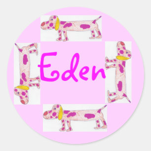 Edennamensaufkleber Runder Aufkleber